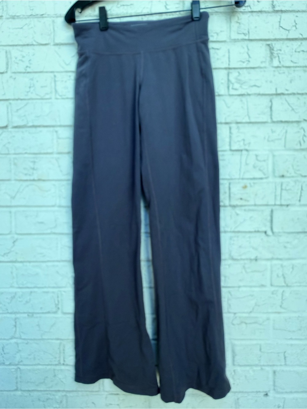Athleta Wide-Leg Yoga Pants in Charcoal Gray